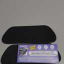 LOPNUR Refrigerator Drip Tray Catcher 2 Pack - 9"x3.1" Cuttable Refrigerator Mats Hide Stains, Fridge Ice Water Dispenser Absorbent Mat for Samsung Whirlpool GE, Fridge Drip Pad (Trapezoid, Black)