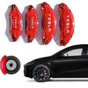 Caliper Covers for Compatible with for Tesla Model Y Accessories, 2020-2024 19 20 Inch Wheel Hub Front and Rear Brake Caliper Covers - Red Front and Rear Brake Not for Model 3 (Model Y 2020-2024)