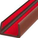 Rubber Edge Trim, Flexible Edge Banding, 5/8"(16mm) U Channel Furniture Edge Protector, Self Adhesive Edge Guards for Plywood, Wood, Glass Parts, 20Ft, Brown Color