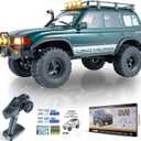 FMS 1/10 LC80 Brushless RC Crawler, FCX10 Toyota & OVR RC Rock Crawler with Lighting and Two-Speed, Hobby Grade Offroad RC Car for Adults, RS (Green)