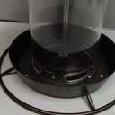 Metal Bird Feeder for Outside Hanging, Wild Bird Feeders for Cardinal, Large Roof and Tray - 6 Port (Chestnut Brown)