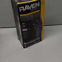 SAS Safety 66518 Raven Powder-Free Disposable Black Nitrile 7-Mil Gloves, Large, 100 Gloves by Weight