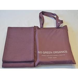 GO GREEN ORGANICS, Waffle Bath Towel Pack of 2, 30.5x58 INCHES, 100% Natural Organic Cotton, GOTS Certified (Burgundy) Super ABSORBANT & Quick Dry,NO SOFTENERS, Environment Friendly