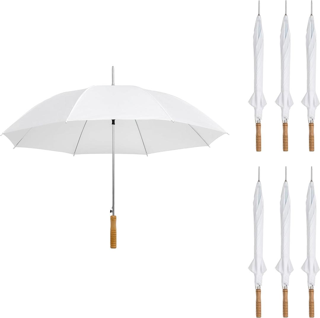 Wedding Umbrella - 48" Umbrella - Manual Open - 7 Pack (White)