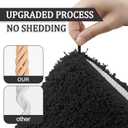 Black Bathroom Rugs 23.6"x16.9", Extra Soft Absorbent Thick Shaggy Bath Rugs, Non Slip Quick Dry Bath Mat, Machine Washable Bath Rugs for Bathroom, Microfiber Rugs for Shower Bathtubs