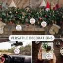 3 x World's Best Gram Christmas Mothers Day Birthday Ceramic Ornaments Gifts for Gram Grandma from Grandkids Grandson Granddaughter, Grandma Christmas Tree Haning Ornaments Decorations, 3x3In