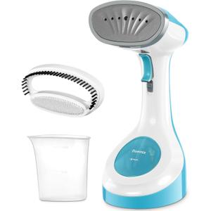 Reemix Steamer for Clothes, Folding Handheld Design Garment Wrinkles Remover, 20g/min Strong Penetrating Steam, 25-Sec Fast Heat-up, for Home, Office and Travel (Large, no Foldable, Aqua)