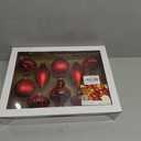 10Pcs Multiple Styles Glass Christmas Ball Ornaments for Tree Decorations, Red
