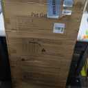 51" Extra Tall Cat Gate 30"-49.27" Wide, Auto Close, Pressure Mounted, for Cats & Small Dogs, Hallway, Stairs, Kitchen, Not Baby Gate,White
