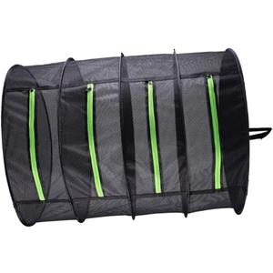 Luxshiny 1pc Folding Round Drying Net for Fruits Vegetables and Clothes Breathable Mesh Dryer Storage Bag Zipper for Easy Hanging and Dust Black (90X60cm)