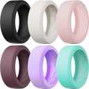 2 x 6 Pack Rings Cover Compatible with Ultrahuman Ring Air/Oura Ring Gen 4/Gen 3, Upgraded Anti-Slip Texture, Anti-Scratch Elastic Silicone Protector Case Accessories for Men Women Working Out Gym