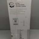 Zenna Home Tension Pole Shower Caddy Corner Organizer, Adjustable Standing Shower Caddy with 4 Baskets and Built in Towel Bar, Rust Resistant Bathroom Tension Rod Organizer, 60 to 97 Inch, Chrome