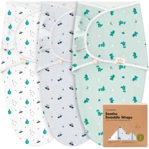3-Pack Organic Baby Swaddle Sleep Sacks - Swaddles for Newborns, Infant 0-3 Months, Baby Girls, Boys, Soft & Snug Newborn Sleep Sack, Nursery Swaddling Blankets (Space Quest) (One Size)