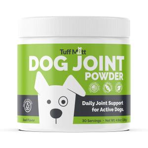 Dog Joint Support Powder, Beef Flavor Hip & Joint Supplement with Glucosamine for Mobility and Inflammation, 3rd-Party Tested Vitamins & Supplements