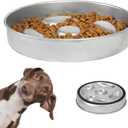 Slow Feeder Dog Bowls with Non-Slip Bottom Stainless Steel Metal Slow Feeing Bowls 3 Cups for Small Medium Dogs and Fast Eaters Slowing Down of Eating