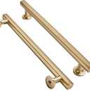 khtumeware 10 Pack 5 Inch(128mm) Brushed Brass Cabinet Pulls Kitchen Solid Heavy Duty Brushed Gold Cabinet Pulls Kitchen Cabinet Hardware for Cupboard Drawer Handles Dresser Pulls
