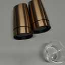 XinXu Gravity Electric Pepper and Salt Grinder Set, Adjustable Coarseness, Battery Powered with LED Light, One Hand Automatic Operation, Stainless Steel -Copper, 2 Pack