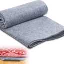 Nuanchu Felt Rug Pad 9x12 Feet, 1/4 Inch Thick Carpet Padding for Hardwood Floors, Grey Under Rug Protector, Safe Floor Cushioning Mat Ruggable Compatible Grip Underlay