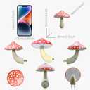 Colorful Life Remote Control Mushroom Night Light ThreeColor Warm LED Bedside Lamp, Cute Mushroom Design with Dimmer & Timer (Warm Red/Green/Yellow)