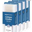 Amazon Basics Double-Tipped Cotton Swabs for Personal Hygiene and Baby Care, 2000 Count, 4-Pack of 500 Count