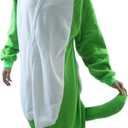 Adult Unisex Pink Yoshi Kigurumi Onesie Suit Halloween Christmas Anime Pajamas Green Yoshi Cosplay Costumes Disfraz Couple (Medium)