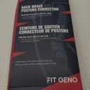 Fit Geno Back Brace Posture Corrector for Women and Men, Shoulder Straightener, Adjustable Full Back Support, Upper and Lower Back Pain Relief - Scoliosis, Hunchback, Hump, Thoracic, Spine Corrector (Medium (Waist 34-41 Inch), Black)
