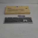 TECKNET Bluetooth Keyboard Rechargeable, 4-Device Free Switching (2.4G+BT), Ultra-Slim Full Size Wireless Keyboard, Quiet Typing, for PC/Laptop/Smart TV/Phone, Adjustable Stand, 12 Multimedia Keys (Silver&Grey)