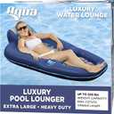 Aqua Luxury Water Pool Lounge  Extra Large  Inflatable Pool Floats for Adults with Headrest, Backrest, Footrest & Cupholder  Multiple Colors/Styles