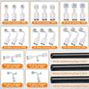 26PCS 9.5ft Air Conditioning Hose and Fitting Kit Includes 9.5ft #6#8#10 AC Hoses and #6#8#10 AC Fittings and pipe cutter