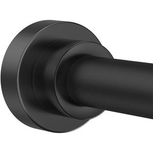 Shower Curtain Rod 31-68 in Adjustable Curtain Rod No Drilling Black Tension Shower Rod Stainless Steel for Bathroom Room Divider