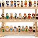 Kathfly 36 Pcs Wooden Community Helpers Community Wooden Toy Preschool Little Professionals Block Character Set Multicultural Career Figurines Creative Play Social Emotional Learning Wood People Toy