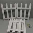 RUODON 6 Pack Thick Christmas Tree Fences White Wooden Picket Fences Tree Fence Border Decoration for Xmas Wedding Party Decor Garden Home, 15.7 x 12 Inches