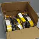 Heavy Duty Adjustable Car Tie Down Kit with Snap Hooks -Break Strength 10,000 lbs-Working Load 3333 lbs-2 Inch x 114 Inch - 4 Pack Axle Tie Down Straps (Yellow)
