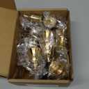 Taper Candle Stick Holder, 12PCS Brass Gold Candle Holders for Candlesticks, Vintage Metal Candlestick Holders for Dinner Room Table Centerpiece or Mantel Wedding Party Decor (12, Gold)