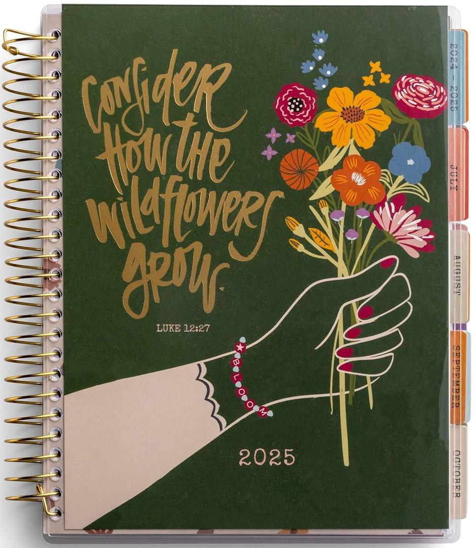 KatyGirl - Consider How the Wildflowers Grow - 2024-2025 18-Month Agenda Planner (July 2024 - December 2025)