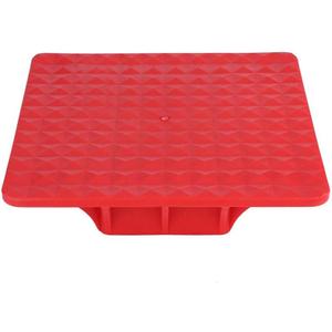 ABS Off Road Base Lifting Jack Surface Pad in Red Color to Alleviate Jack Hoisting Sinkage Suitable for Most High Lifting Jacks with Serrated Teeth and Drilled Hole for