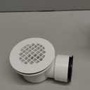 Low Profile Shower Drain, 1.5 Side Outlet Drain Assembly,Perforated Strainer, for 1.5" or 2" Shower Drain, Replacement Base PVC Side Outlet Drain