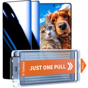 TORRAS Uncrackable for Samsung Galaxy S26 Ultra Privacy Screen Protector [Top 25 Anti Spy] [9H+ Aerospace Tempered Glass] 12Ft Military-Grade Shatterproof Screen Protector S 26 Ultra 6.9" 2-Pack