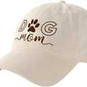 Dog Mom Gifts for Women Dog Lover Gifts Dog Mom Hat for Dog-Loving Woman Baseball Cap Beige