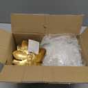 JHY DESIGN Set of 2 Gold Lotus Table Lamp Battery Powered 6''Tall Cordless Lamp Light Battery Operated Great for Living Room Bedroom Weddings Parties Patio Events Indoors Outdoors