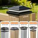 16Pack Solar Post Cap Lights - 8 RGB Color Changing Modes & Multicolor Flow, IP65 Waterproof - for 4x4/6x6 Wood & 4x4/5x5 Vinyl Fence Posts - Outdoor Deck, Patio, Garden Lights (Black)