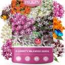 Milkweed Seeds Mix for Monarch Butterflies - Fruivity 5 Varieties Mixed Perennial Wildflower Milkweed Seeds Non-GMO Butterfly, Common, Showy, Pink Swamp & White Swamp - Flower Seeds for Garden
