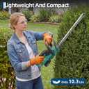 Garvee 22.4'' Hedge Trimmer Cordless Battery - Hedger Branch Grass Trimmer Shears Bush Grass Cutter Shrubbery, 2x2.0Ah Batteries Rechargeable, Brushless Motor Double-Sided Dual Action 2/3'' Blade Gap