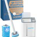 WizardFlush Toilet Brush - Disposable Toilet Bowl-Cleaner for Bathroom - Scrub Brush for Toilet - Space Saving for Storage - Deep Cleaning Wand - Easy to Assemble
