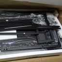 AODK 55 Inch Computer Desk with 3 Drawers and File Cabinet for Storage, Office Desk with Monitor Stand and LED Lights, Home Office Desks, Black