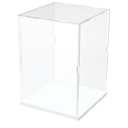 Choowin Acrylic Display Case for Lego Cat 21349 for Lego R2D2 75308 for Lego Transformers Soundwave 10358 Thickened Clear Acrylic Display Cases for Collectibles Assemble Dustproof Display Box(White)