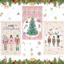 2 x Tegeme 3 Pcs Nutcracker Christmas Door Banner Nutcracker Hanging Flag Decoration Merry Christmas Door Sign Flag 12 x 20 Inch Xmas Home Hanging Banners for Holiday Seasonal Party