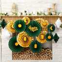 Epakh 29 Pcs Ramadan Decorations for Home Ramadan Hanging Paper Lantern Eid Wall Ceiling Decoration Honeycomb Paper Fan Eid Mubarak Home Decoration Birthday Wedding Party Supply(Green & Gold)