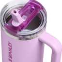 STANLEY Quencher ProTour Flip Straw Tumbler with Leakproof Lid 40 oz | Built-In Straw & Handle | Cupholder Compatible for Travel | Insulated Stainless Steel Cup | BPA-Free | Soft Orchid
