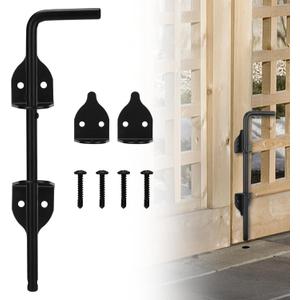 12" Heavy Duty Cane Bolt Gate Drop Rod for Vinyl Gate Latch, Cane Bolts for Gates for Wood PVC Vinyl Metal Fences Gates-1 Pack